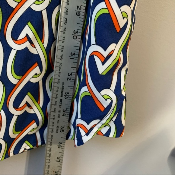 CAbi Amour 5370 multi abstract interlocking heart sleeveless shirt dress. Size S - Picture 8 of 10